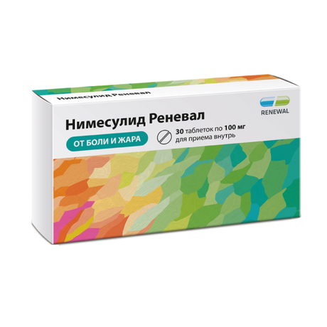 Фото Нимесулид Реневал, таблетки, 100 мг, 30 шт.