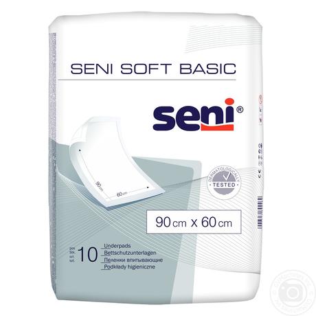 Фото Seni Soft Basic, пеленки  90х60 см, 10 шт.