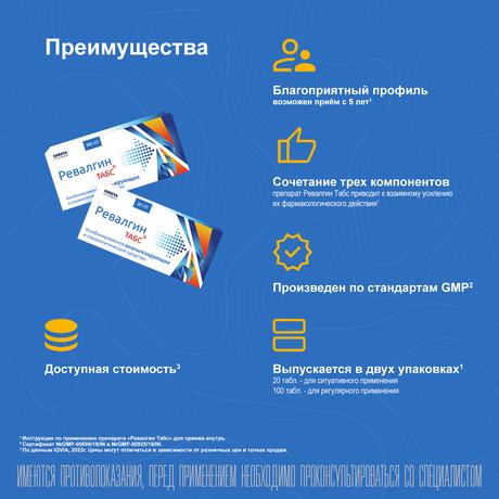 Фото Ревалгин Табс, таблетки, 20 шт.