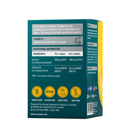 Фото UESUPPS Ультра Энерджи Кальций и Витамин D3, таблетки, 90 шт.
