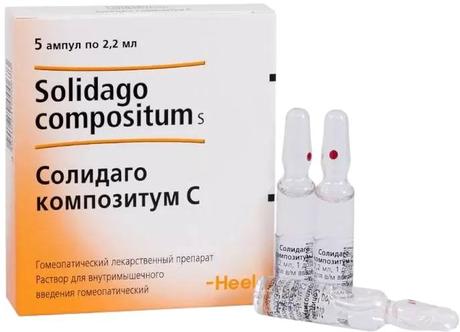 Фото Солидаго Композитум С, раствор для в/м введения, ампулы 2,2 мл, 5 шт.