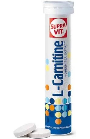Фото Суправит Л-карнитин Плюс, таблетки шипучие, 20 шт.