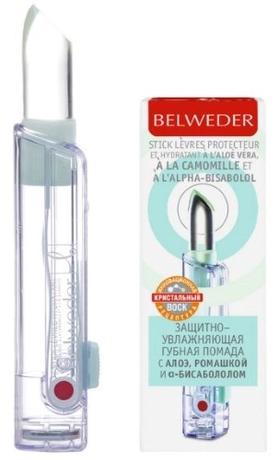 Фото Belweder, губная помада защитно-увлажняющая с алоэ, ромашкой и а-бисабололом, 4 гр