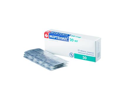 Фото Мертенил, таблетки покрыт. плен. об. 20 мг, 30 шт.