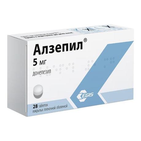 Фото Алзепил таблетки, покрытые пленочной оболочкой 5 мг, 28 шт.