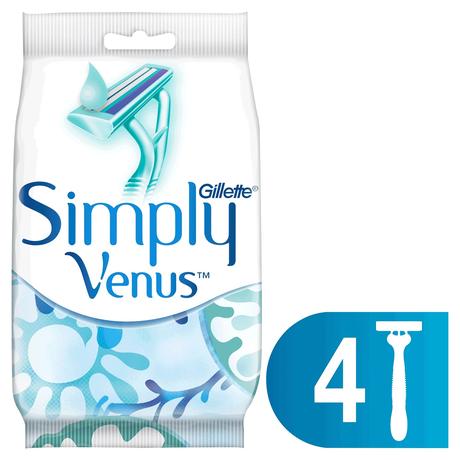 Фото Gillette Venus simply 2 одноразовая бритва для женщин, 4 шт.