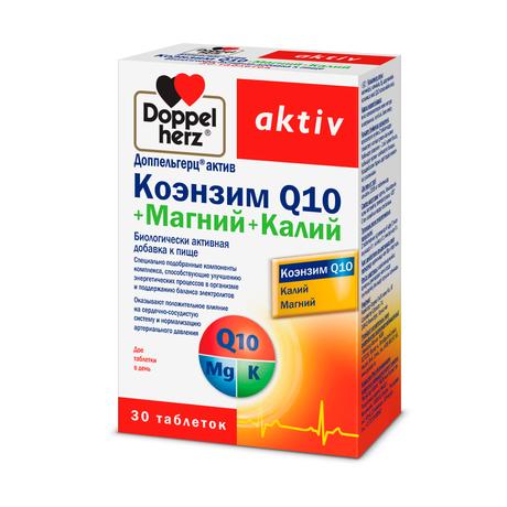 Фото Доппельгерц Актив Коэнзим Q10+Магний+Калий, таблетки, 30 шт.