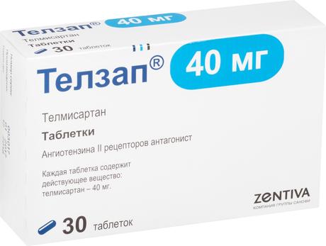 Фото Телзап, таблетки 40 мг, 30 шт.