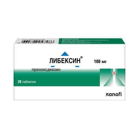 Фото Либексин, таблетки 100 мг, 20 шт.