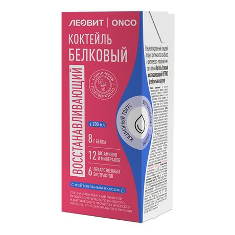 Фото Леовит ONCO Коктейль белковый восстанавливающий Нутрио (нейтральный вкус), 200 мл