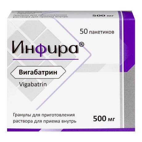 Фото Инфира, гранулы для приготовления раствора 500 мг, пакетик 508 мг, 50 шт.
