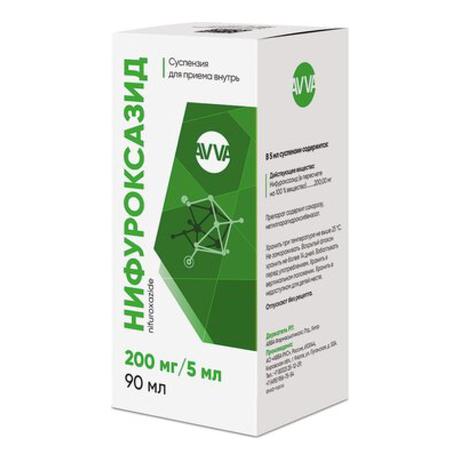 Фото Нифуроксазид, суспензия для приема внутрь 200мг/5мл, 90 мл