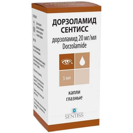 Фото Дорзоламид Сентисс, капли глазные 20 мг/мл, флакон 5 мл