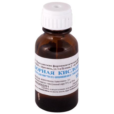 Фото Борной кислоты раствор спиртовой 3%, флакон-капельница 10 мл