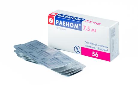 Фото Раеном, таблетки покрыт. плен. об. 7,5 мг, 56 шт.