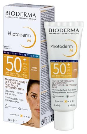 Фото Биодерма фотодерм М, крем-гель солнцезащитный SPF50+ темный оттенок, 40 мл 