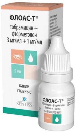 Фото Флоас-Т, капли глазные 3 мг/мл +1 мг/мл, 5 мл