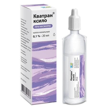 Фото Кватран ксило, капли назальные 0,1%, тюбик-капельница 20 мл