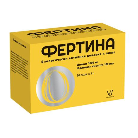 Фото Фертина Инозит Фолиевая кислота, саше 100 мкг, 30 шт.