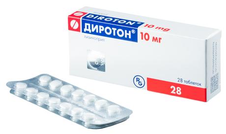 Фото Диротон, таблетки 10 мг, 28 шт.