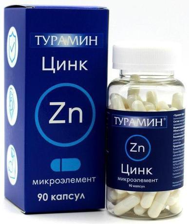 Фото Турамин Цинк, капсулы, 90 шт.
