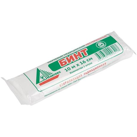 Фото Бинт марлевый нестерильный 10м х 16см, 1 шт.