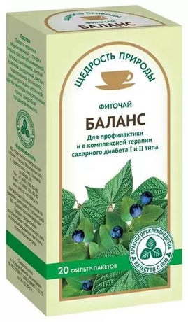 Фото Чай Баланс, пакетики 2 г, 20 шт.