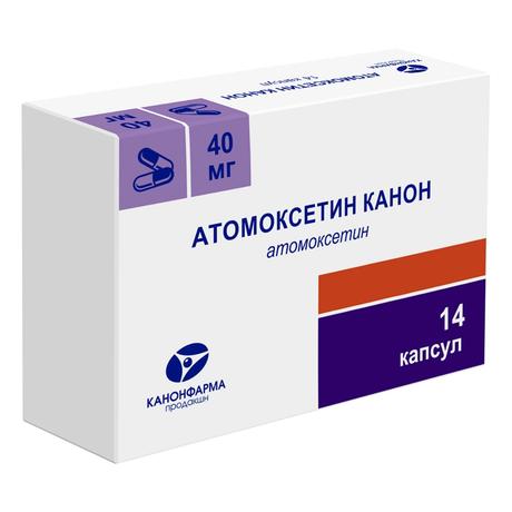 Фото Атомоксетин Канон, капсулы 40 мг, 14 шт.