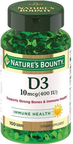 Фото Nature'S Bounty Витамин D3 400 МЕ табл х100