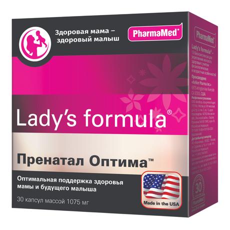 Фото Lady's formula Пренатал Оптима, таблетки массой 1075 мг, 30 шт.