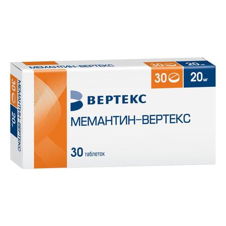Фото Мемантин-Вертекс таблетки, покрытые пленочной оболочкой 20 мг, 30 шт.