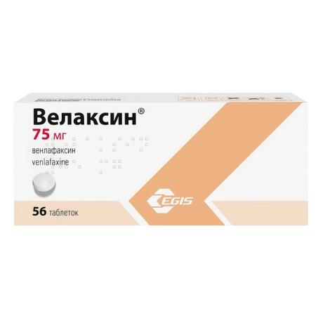 Фото Велаксин таблетки 75 мг, 56 шт.