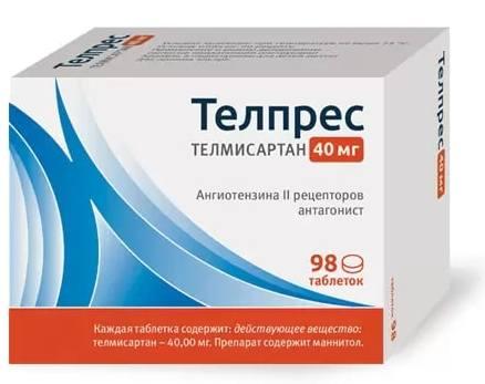 Фото Телпрес, таблетки 40 мг, 98 шт.