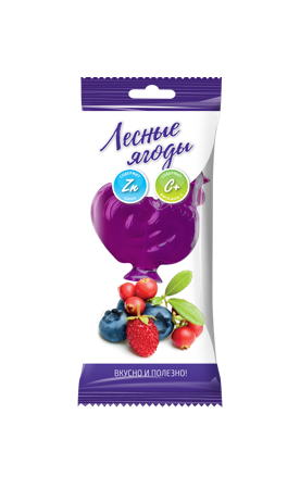 Фото Петушок, леденцовая карамель с Цинком и витамином С, со вкусом лесных ягод, 17 г