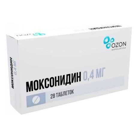 Фото Моксонидин Альфактив, таблетки покрыт. плен. об. 0.4 мг, 28 шт.