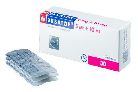 Фото Экватор, таблетки 5 мг+10 мг, 30 шт.