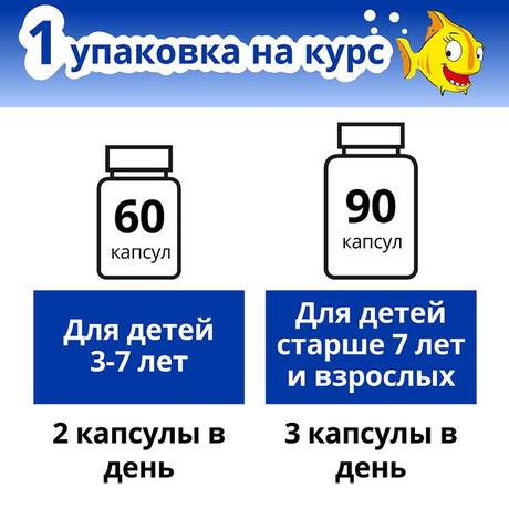 Фото Детский рыбий жир Кусалочка, капсулы 500 мг, 60 шт.