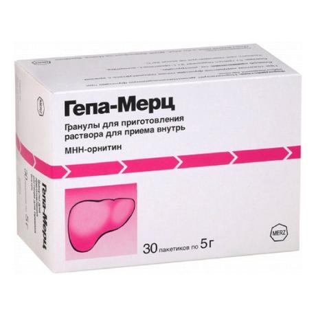 Фото Гепа-Мерц, гранулы в пакетиках по 5 г, 30 шт.