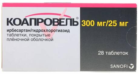 Фото Коапровель, таблетки покрыт. плен. об. 300 мг+25 мг, 28 шт.