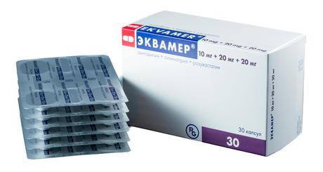 Фото Эквамер, капсулы 10 мг+20 мг+20 мг, 30 шт.