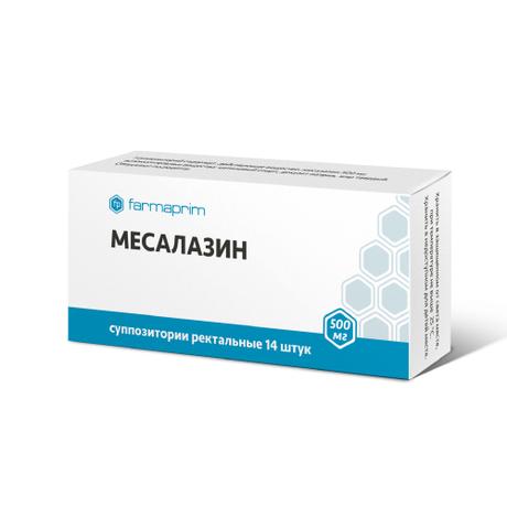 Фото Месалазин, суппозитории ректальные 500 мг, 14 шт.