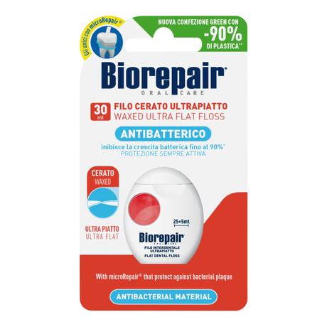 Фото Biorepair Filo Cerato Ultrapiatto/Вощеная ультра-плоская зубная нить, 30 м