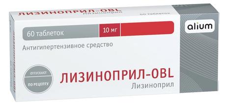 Фото Лизиноприл-OBL, таблетки 10 мг, 60 шт.