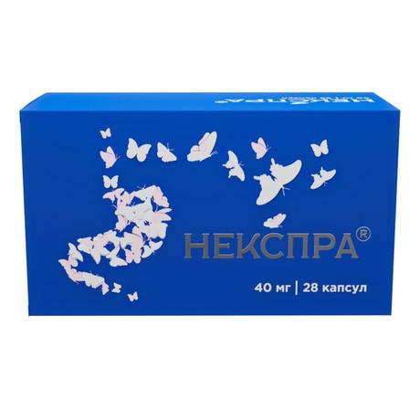 Фото Некспра, капсулы кишечнорастворимые 40 мг, 28 шт.