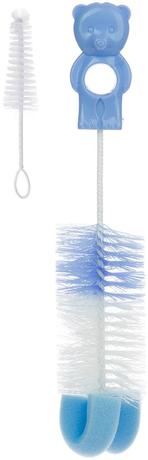 Фото Ершик для мытья бутылочек и сосок с губкой, набор (2/410)