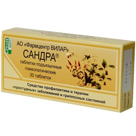 Фото Сандра, таблетки подъязычные гомеопатические, 30 шт.