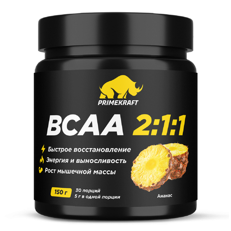 Фото BCAA 2:1:1,  порошок (ананас) 150 г, 1 шт.