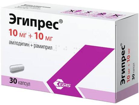 Фото Эгипрес, капсулы 10 мг+10 мг, 30 шт.