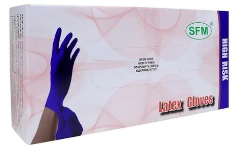 Фото High Risk, перчатки латексные нестерильные сверхпрочные (L (размер 8-9, длина 29 см)), 25 шт.