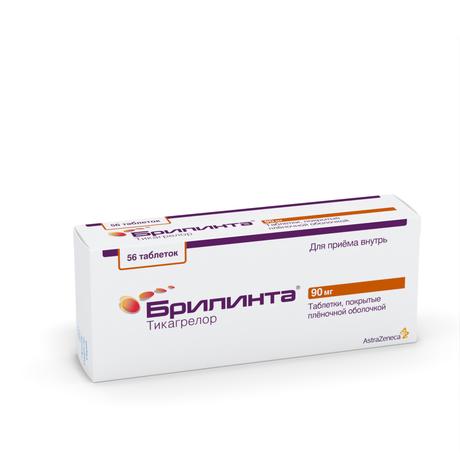 Фото Брилинта, таблетки покрыт. плен. об. 90 мг, 56 шт.